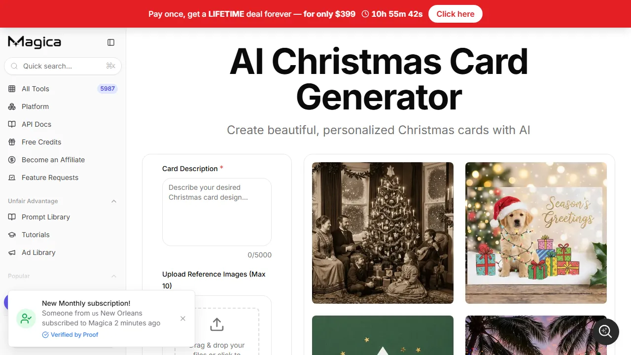 Galaxy AI Christmas Card Generator Preview